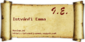Istvánfi Emma névjegykártya